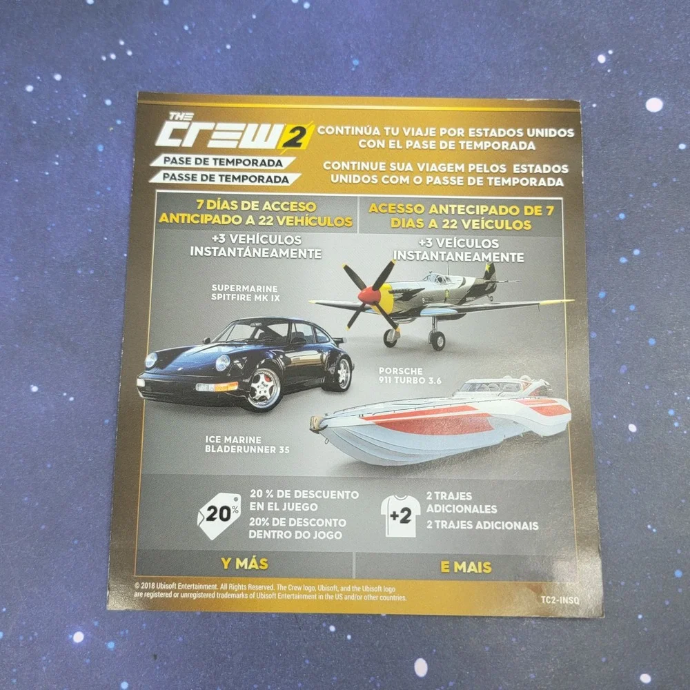 The Crew 2 PS4 PlayStation 4 Ubisoft Racing Game UBP30502118-CVR